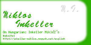 miklos inkeller business card